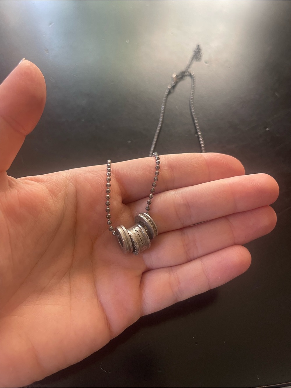 Coach Logo Charm Necklace